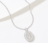 Affinity Diamond Oval Diamond Cluster Necklace 20"